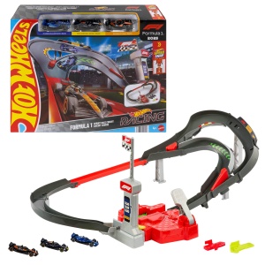 Set Pista Hot Wheels Formula 1 cu 3 Masini Die-Cast 164 - McLaren, Red Bull, Williams