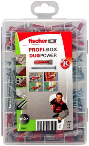 Set Profesional de Dubluri si Suruburi fischer Profi-Box DuoPower, 160 piese - Img 2