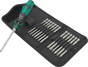 Set Racheta cu Maner Ergonomic Wera Kraftform Kompakt 838 RA-R, 15 piese