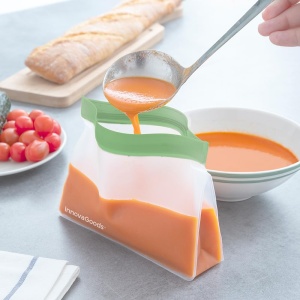 Set reutilizabil InnovaGoods Zags 6 pungi etanse pentru depozitare alimente diferite dimensiuni - Img 6