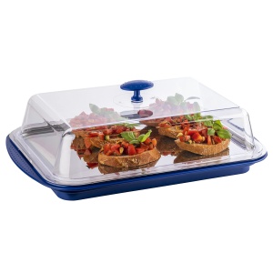 Set Servire APS cu Hauba Tava din Otel Inoxidabil, 43x29 cm, 2 Racitoare