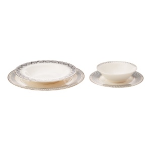 Set Servire Karaca Forever Bone Globe - 24 piese, Porcelan Alb, pentru 6 persoane - Img 6