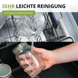 Set Sprossenglas Westmark, 2x950 ml, cu capac din inox si abtropfsistem - Img 8