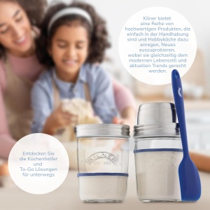 Set Starter pentru Sauerteig Kilner, 5 piese, 2x 350 ml, cu capac din otel inoxidabil - Img 6