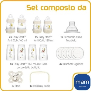 Set Sticle Anti-Colici MAM Easy Start, 8 Sticle (130, 160, 260ml), Culoare Bej - Img 2