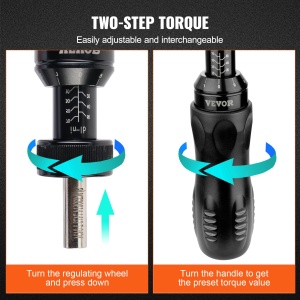 Set surubelnita dinamometrica VEVOR RTD-10-70 14 inch 113-791 Nm cu scala si accesorii - Img 5