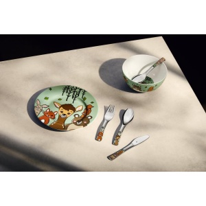 Set tacamuri pentru copii WMF Waldfreunde 4 piese, tacamuri pentru copii din otel inoxidabil, tacamuri pentru copii de la 3 ani, Cromargan lustruit, se poate spala in masina de spalat vase - Img 2