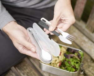 Set tacamuri reutilizabile Joseph Joseph GoEat inox gri cu etui igienic - Img 6