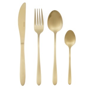 Set Tacamuri Salter Chiltern, 16 piese, inox cu finisaj auriu