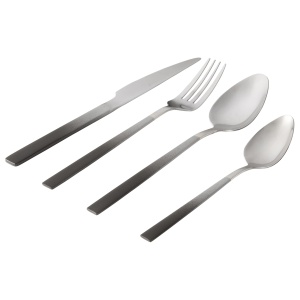 Set tacamuri Salter Ombre 16 piese inox negru-argintiu design modern - Img 4