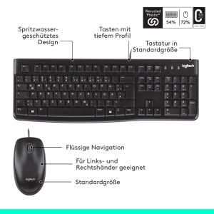 Set Tastatura si Maus Logitech MK120, USB, Standard, Design Ergonomic - Img 7