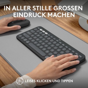 Set Tastatura si Maus Logitech Pebble 2 Combo pentru Mac, Design Slim, Bluetooth - Img 8