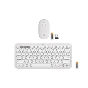 Set tastatura si mouse Logitech Pebble 2 Combo alb conectare multi-device - Img 9
