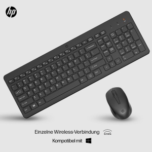 Set tastatura si mouse wireless HP 330, QWERTZ, 2,4 GHz, negru - Img 4