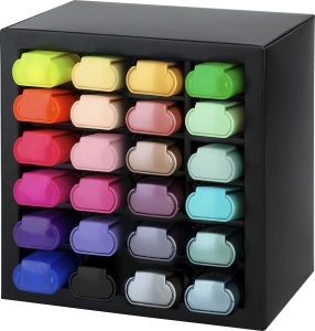 Set Textmarkere Faber-Castell, 24 Culori Neon, Metallic si Pastel, Organizer Birou - Img 6