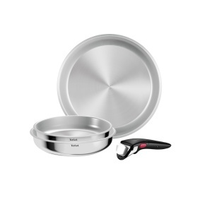 Set tigai Tefal Ingenio Comfort Max 4 piese, inox, design compact, maner detasabil