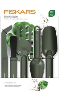 Set unelte pentru ingrijirea plantelor de interior Fiskars Urban Plant Care, 5 piese, otel inoxidabil, design compact, verde oliv, 1080778 - Img 7