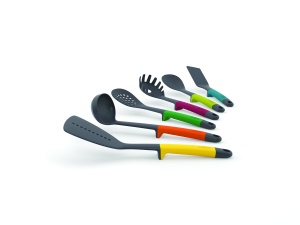 Set ustensile bucatarie Joseph Joseph Elevate 6 piese suport rotativ manere ergonomice multicolor - Img 3