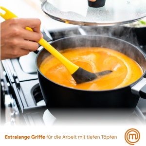 Set ustensile de bucatarie MasterChef cu suport, 6 piese, rosii - Img 6