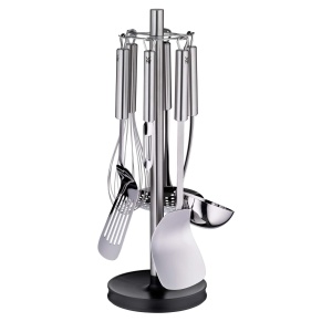 Set ustensile de bucatarie WMF Profi Plus 7 piese Cromargan inox suport inclus