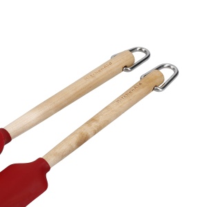 Set ustensile KitchenAid Mini din lemn de mesteacan rosu 2 piese - Img 3