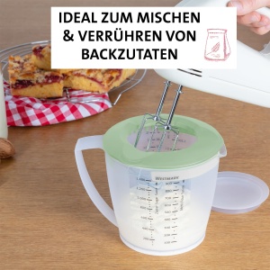 Set Westmark Ruhrschussel si Ruhrbecher Helena Mint-VerdeAlb Capacitate 25L si 14L BPA-Free - Img 4