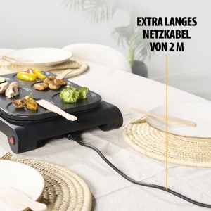 Set wok party Tristar BP-2827, multifunctional, 1000 W, negru, pentru 6 persoane - Img 4