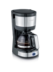 SEVERIN Aparat de cafea compact, cafea aromata cu aparat de cafea pentru pana la 4 cani, aparat de cafea la filtru cu filtru pivotant permanent, otel inoxidabil/negru, KA 4808 - Img 1