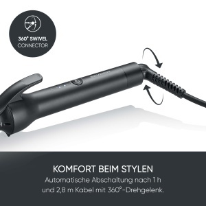 Severin LS 0822 Lockenstab 25mm Mat Negru Tehnologie Ioni - Img 6