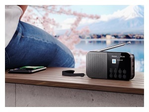SHARP DR-P520GY Radio digital portabil DABDABFM cu RDS USB Bluetooth 53 Memorie pentru 120 de posturi mufa de 35 mm functie de ceas cu alarma grinegru - Img 4