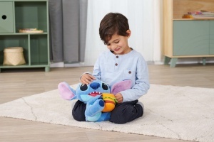 Simba Disney Stitch Plus Albastru 25cm Cu Burger In Mana - Img 4