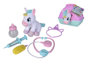 Simba Doktorkoffer cu Plusch Einhorn 20cm Set Joc Interactiv Copii 3 - Img 7