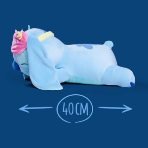 Simba Toys Disney Snuglets Stitch 40cm Plus Jucarie Moale cu Masca de Somn si Greutate 1500g - Img 4