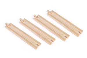 Sine de lemn Hape set extensie 4 piese compatibil cu sisteme de trenulete din lemn - Img 6