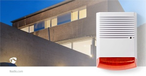 Sirena Dummy de Securitate - Design Realist, IP44, Portabila, PortocalieAlb - Img 4
