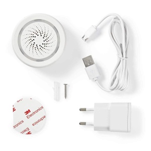 Sirena Inteligenta Smartlife - Wi-Fi, 8 Sunete, 85 dB, Alb - Img 3
