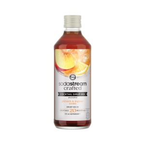 Sirop de cocktail SodaStream Crafted Mixers Pfirsich Ingwer, 330 ml, alcool liber, pentru 20 bauturi - Img 1