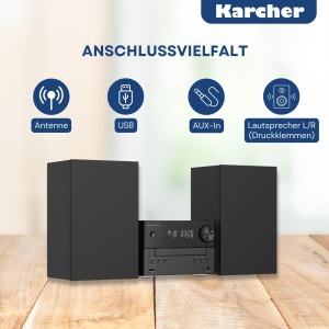 Sistem audio Karcher MC 6475D cu CD, Bluetooth, DAB, 20W RMS - Img 4