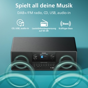 Sistem audio micro Philips TAM650010, 100W, Bluetooth 6.0, negru - Img 2