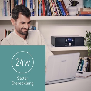 Sistem audio Panasonic SC-DM202EG-K cu CD Bluetooth si radio DAB Negru - Img 3