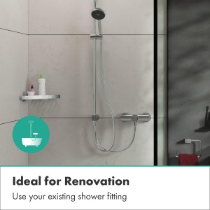 Sistem de dus hansgrohe Activera Q 290x180 mm, crom, cu EcoSmart, fara armatura - Img 3