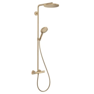 Sistem de dus hansgrohe Raindance Select S 240, 3 tipuri de jet, bronz periat
