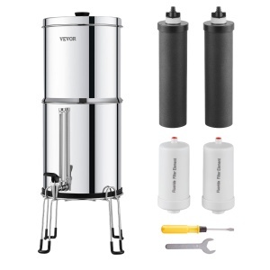 Sistem de filtrare a apei VEVOR din otel inoxidabil, 77,5L, cu filtre activi