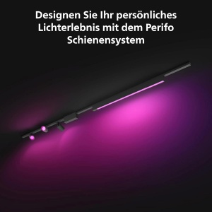 Sistem de iluminat Philips Hue Perifo, 3 spoturi si 1 bara de lumina, 250 cm, negru - Img 3