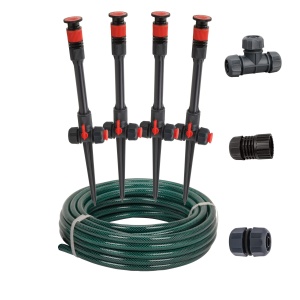 Sistem de Irigare Eden 98063 cu Design Flexibil, 4 Sprinklere, 15,2 m Hoses