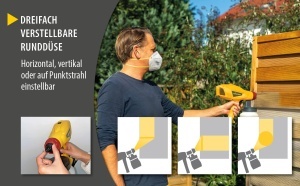 Sistem de pulverizare Wagner W125, 600 ml, 350 W, pentru vopsele, interior-exterior - Img 3