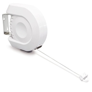 Sistem de Uscare a Rufelor Relaxdays cu 12 m, Culoare Alb, cu Brat Mobil
