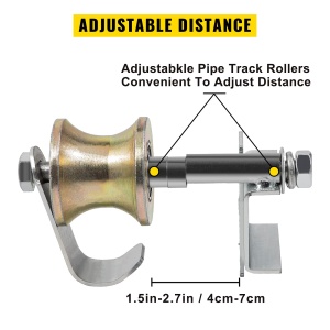 Sistem de usi glisante VEVOR 201 din otel inoxidabil roti cauciucate 15 cm kit complet pentru usi glisante - Img 5