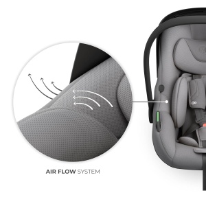 Sistem modular pentru copii KINDERKRAFT ENDURA SAFE, 3in1, gri, ultraleicht, cu baza rotativa - Img 9