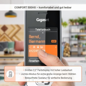 Sistem telefonie IP Gigaset BasicLine IP Comfort 500HX, HD, Argintiu-Negru - Img 5